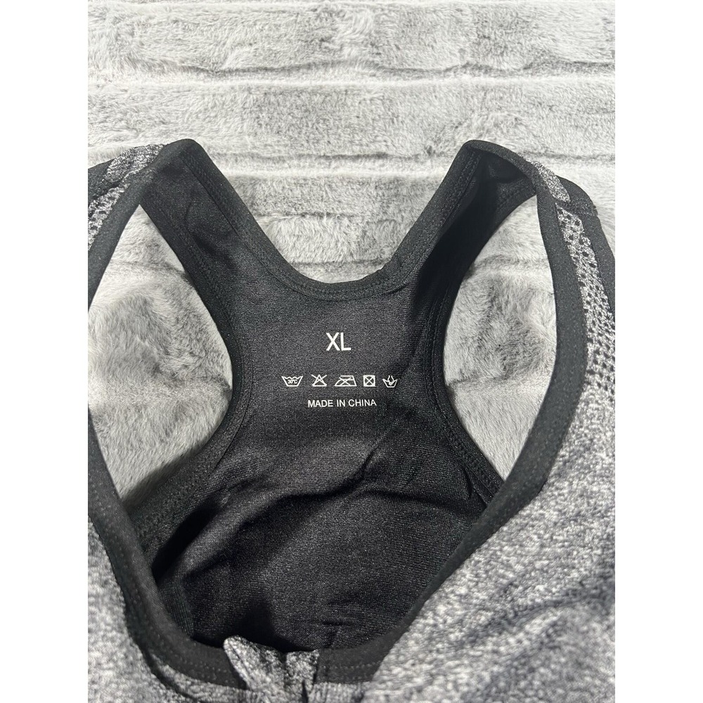 WANAYOU Women's Zip Front Sports Bra XL Post-Surgery Bra,Yoga Sports Bras (Gray) - Picture 3 of 8